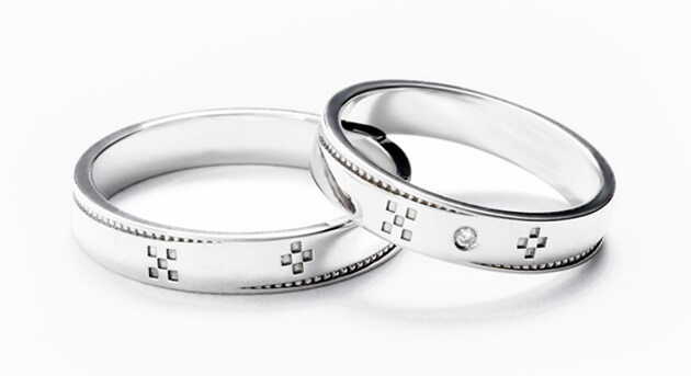 ミンサーリングの結婚指輪